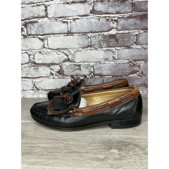 Allen Edmonds Woodstock Brown Black Leather Kiltie Loafers Dress Shoes Men 9.5D main image 14